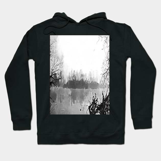 river forest landscape Hoodie by Banyu_Urip